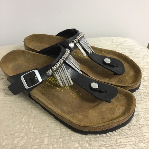 birkenstock gizeh fringe sandals